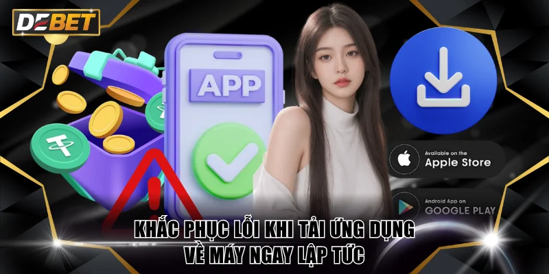 Tải App DEBET | Trải Nghiệm Cá Cược Đẳng Cấp Đức 2026 3 Khắc phục lỗi khi tải ứng dụng về máy ngay lập tức