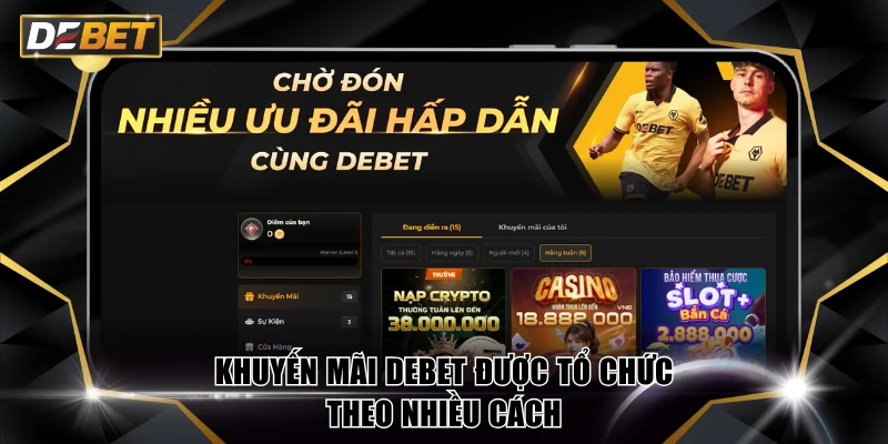 Khuyến mãi DEBET được tổ chức theo nhiều cách