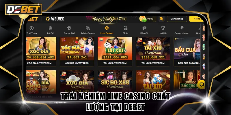 Trải nghiệm Live Casino chất lượng tại DEBET